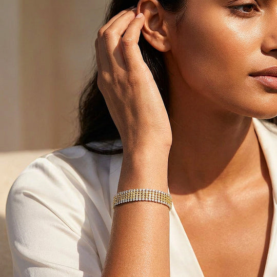 Five-Row Tennis Bracelet | Diamond Simulant | Luxe6633