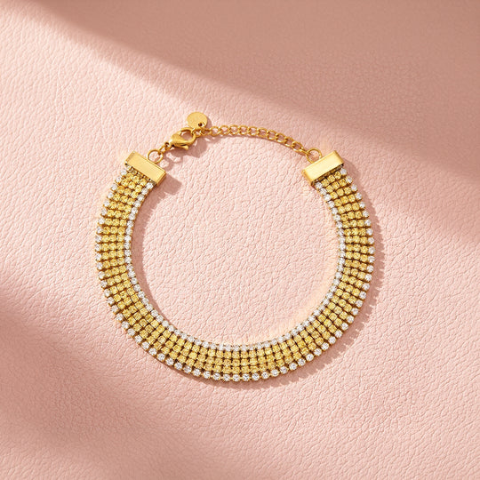 Five-Row Tennis Bracelet | Diamond Simulant | Luxe6633