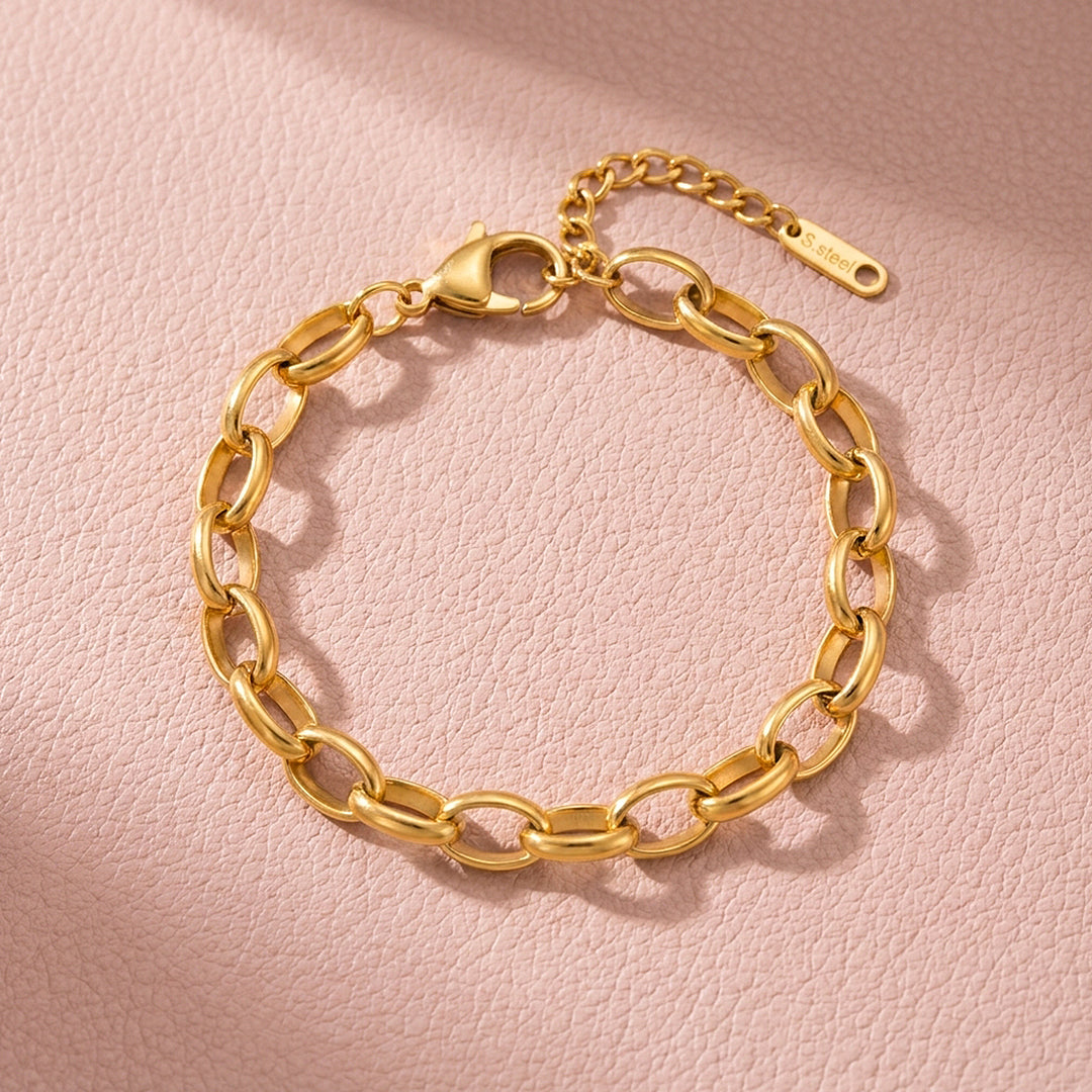Classic Oval Cable Chain Bracelet | Luxe6641
