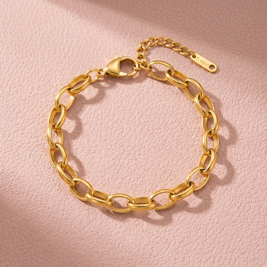 Classic Oval Cable Chain Bracelet | Luxe6641