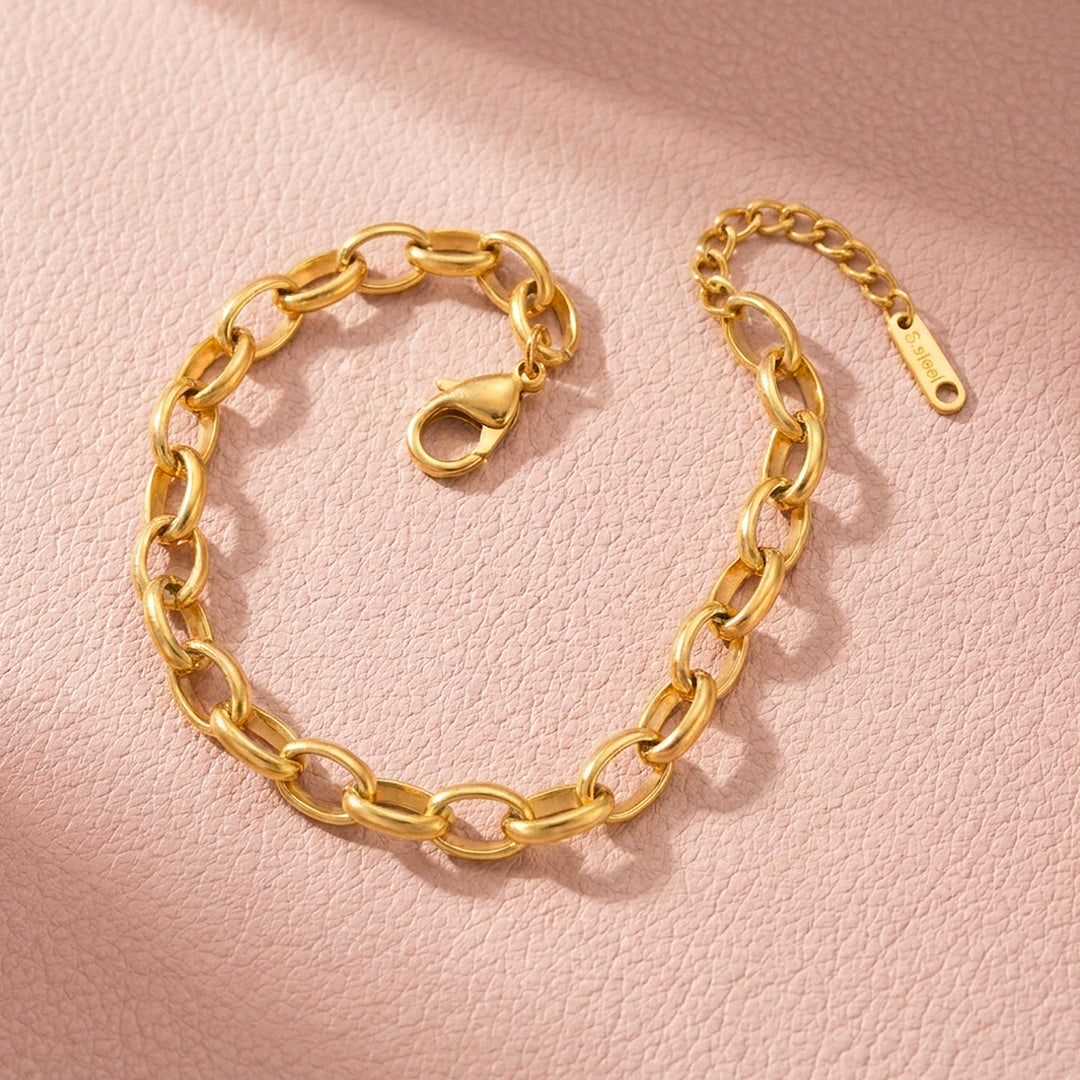 Classic Oval Cable Chain Bracelet | Luxe6641