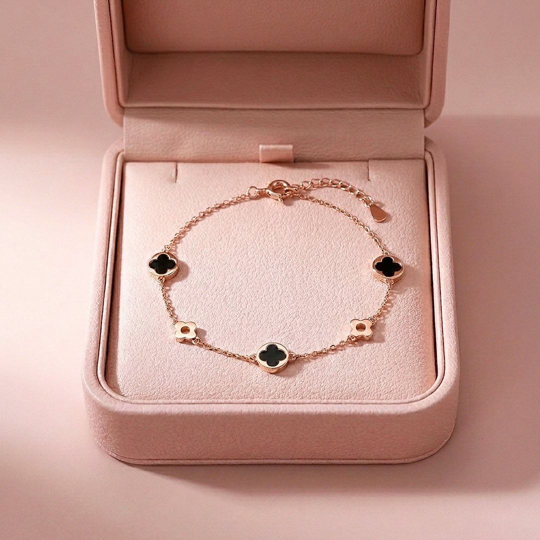 Black Clover Chain Bracelet | 925 Sterling Silver | Luxe6687