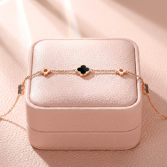 Black Clover Chain Bracelet | 925 Sterling Silver | Luxe6687
