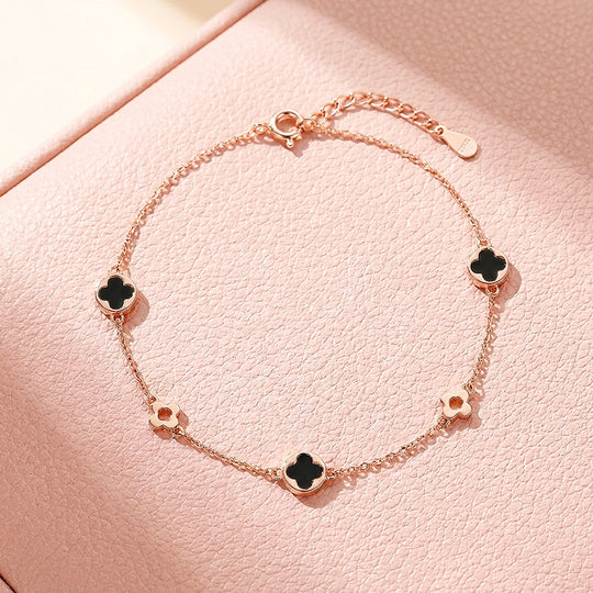 Black Clover Chain Bracelet | 925 Sterling Silver | Luxe6687
