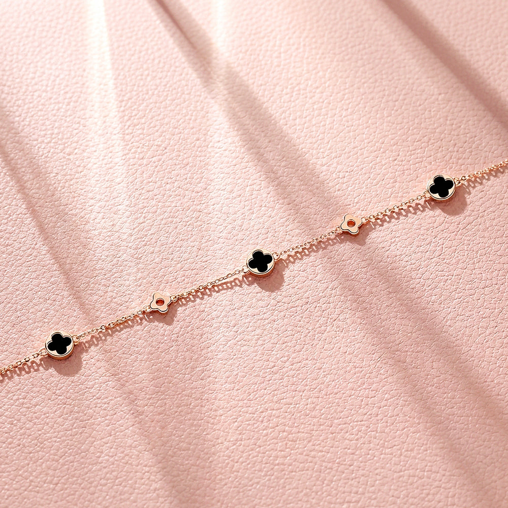 Black Clover Chain Bracelet | Luxe6687