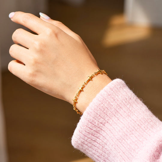 Four-Point Star Link Bracelet | Luxe6700