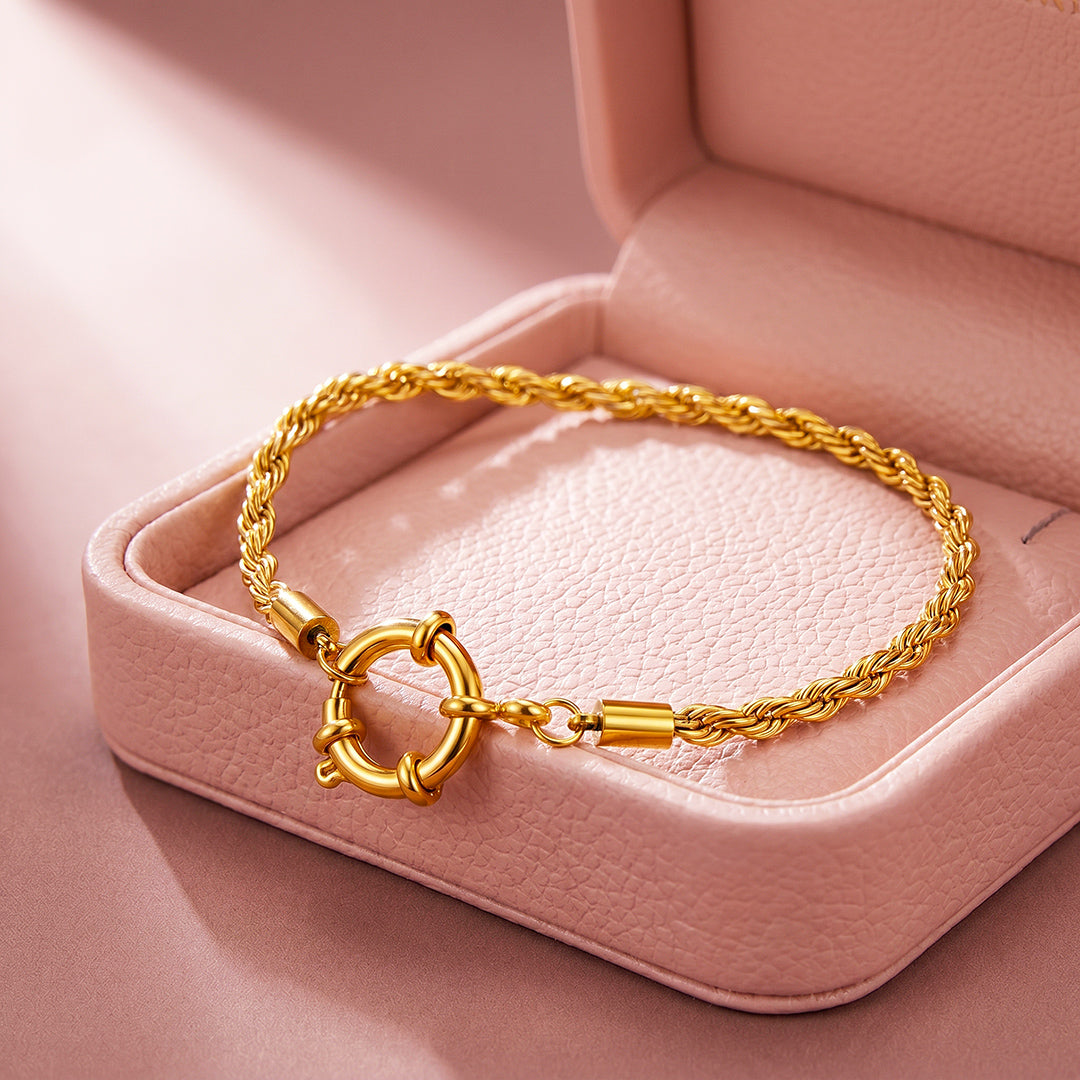 Rope Chain Bracelet with Sailor Clasp | Luxe6704