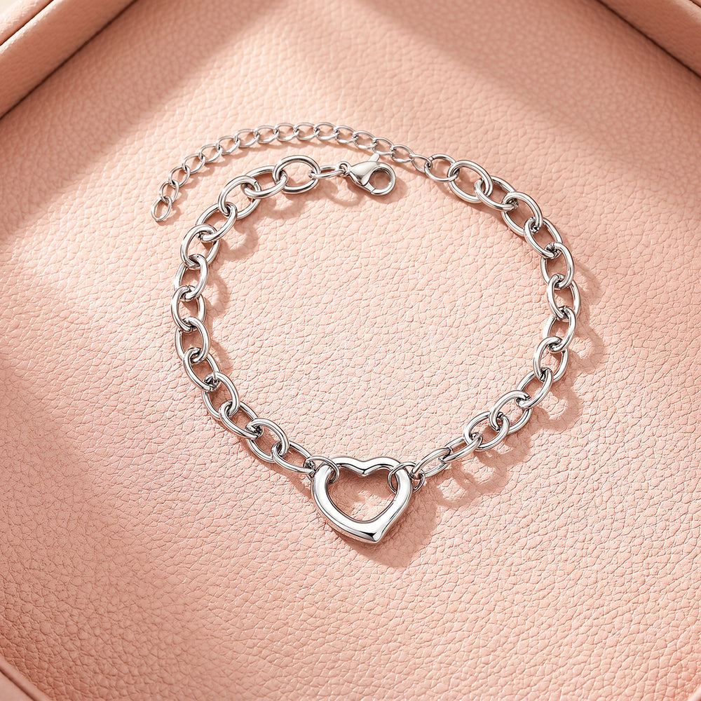 Open Heart Chain Bracelet | Luxe6705