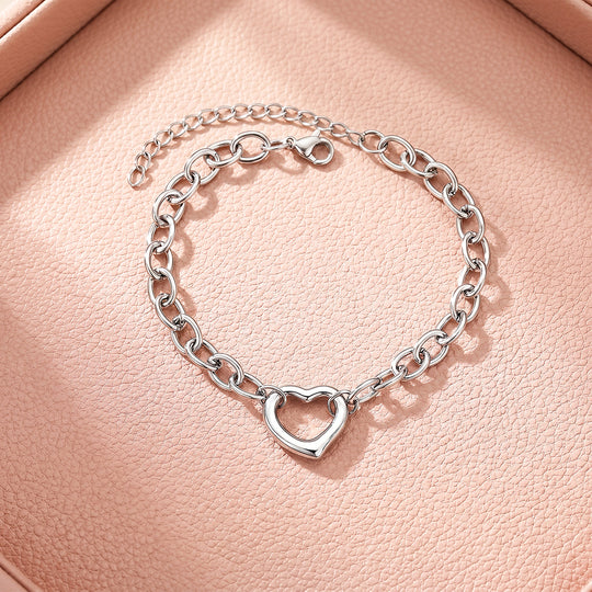 Open Heart Chain Bracelet | Luxe6705
