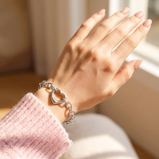 Open Heart Chain Bracelet | Luxe6705