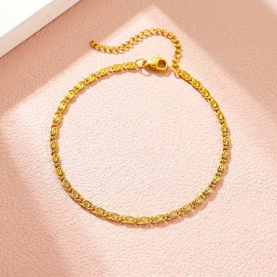 Scroll Link Chain Bracelet | Luxe6706