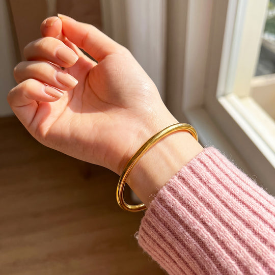 Smooth Open Cuff Bangle | Luxe6707