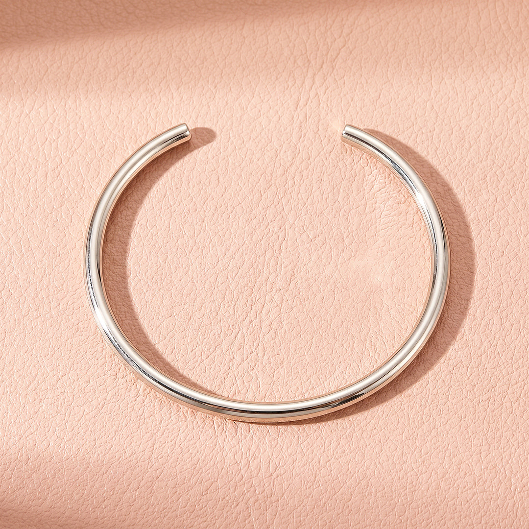 Smooth Open Cuff Bangle | Luxe6707