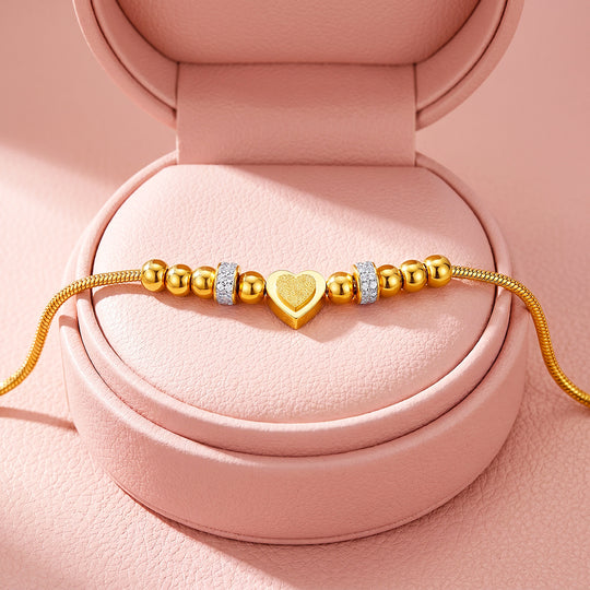 Heart Bead Chain Bracelet | Luxe6715