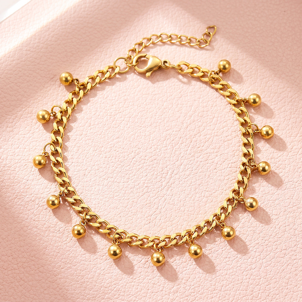 Balls Charm Curb Chain Bracelet | Luxe6717