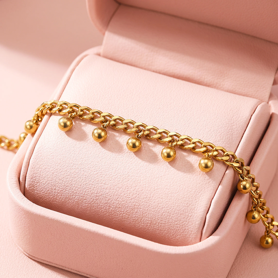 Balls Charm Curb Chain Bracelet | Luxe6717