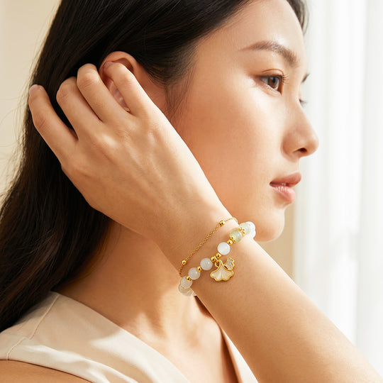 Ginkgo Leaf Double-Strand Bracelet | Luxe6736