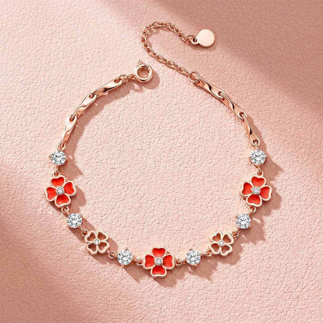 Coral Blossom Station Bracelet | Luxe6741