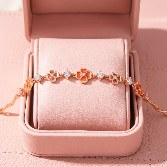 Coral Blossom Station Bracelet | Luxe6741