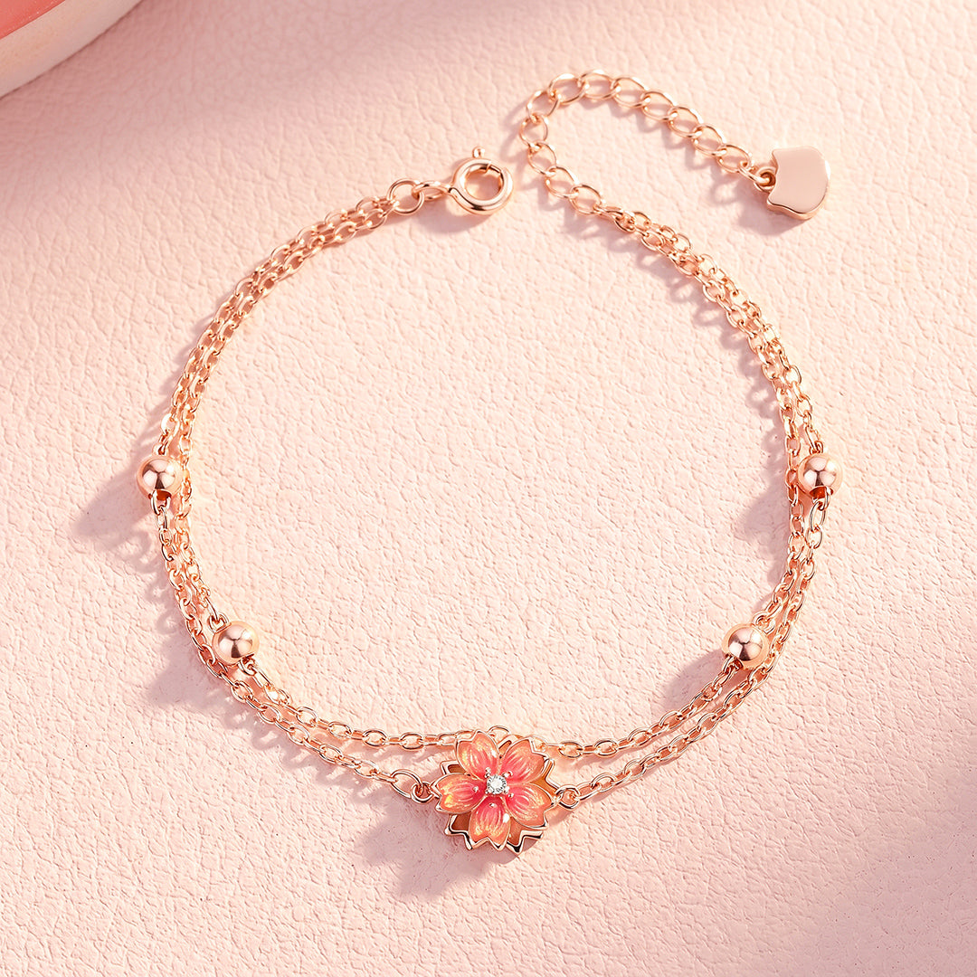 Sakura Blossom Double-Strand Bracelet | Luxe6742
