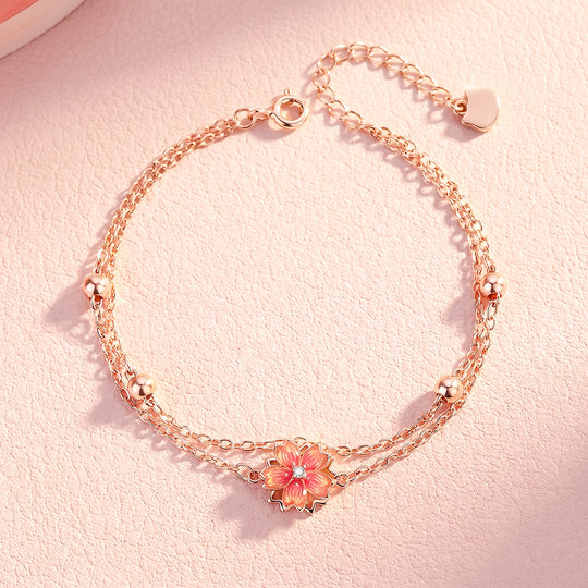 Sakura Blossom Double-Strand Bracelet | Luxe6742