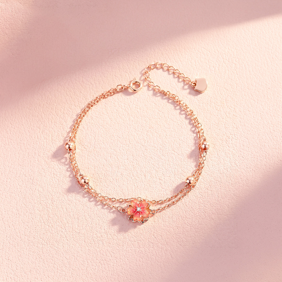Sakura Blossom Double-Strand Bracelet | Luxe6742