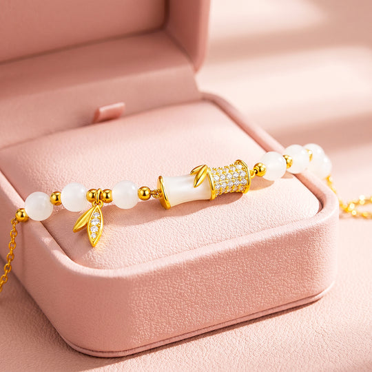 Bamboo Jade Double-Strand Bracelet | Luxe6744