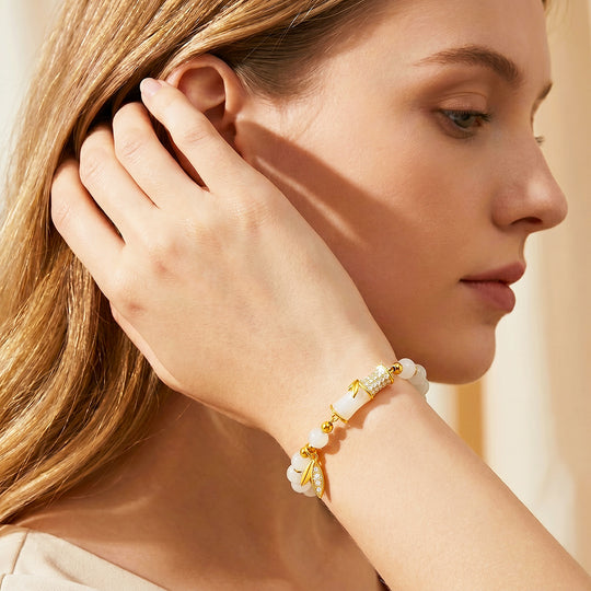 Bamboo Jade Double-Strand Bracelet | Luxe6744