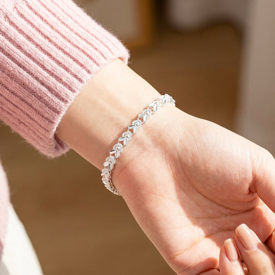 Leaf &amp; Milgrain Link Bracelet | Luxe6745
