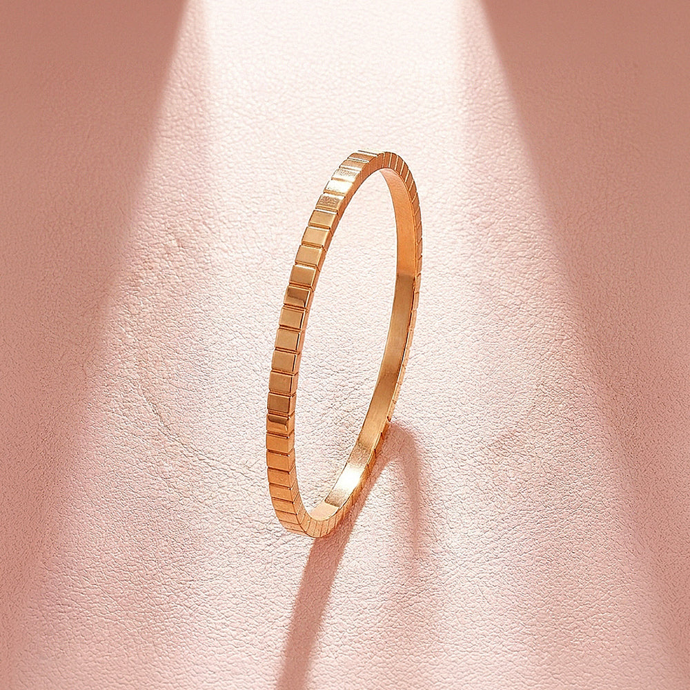 Structured Grooved Stackable Bangle | Women's Bangle | Luxe6756