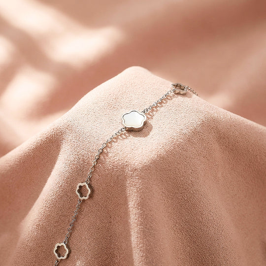 Mother of Pearl Clover Chain Bracelet | Women&