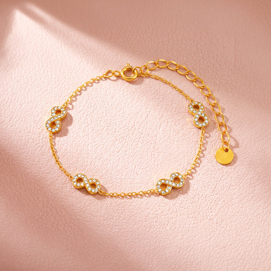 Pavé Infinity Station Bracelet | Women&