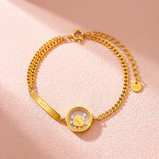 "I Love You" Locket Charm Bracelet | Women&