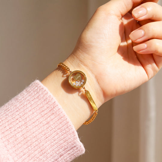 "I Love You" Locket Charm Bracelet | Women&