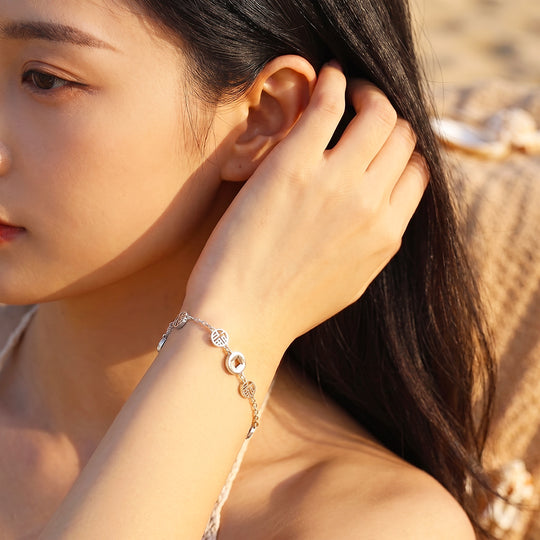 Fortune Coin &amp; Openwork Medallion Bracelet | Women&