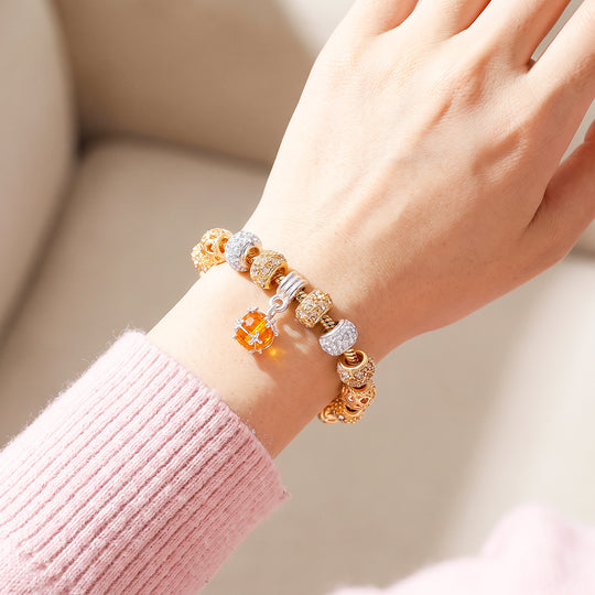 Amber Drop Charm Bracelet | Luxe6778