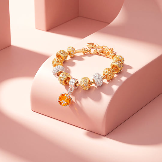 Amber Drop Charm Bracelet | Luxe6778