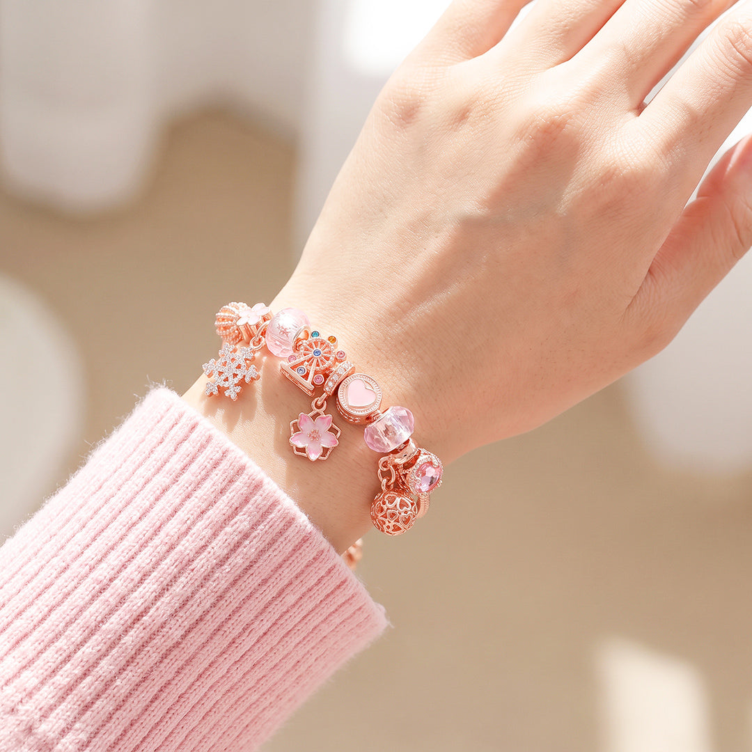 Whimsical Sakura Charm Bracelet | Luxe6782
