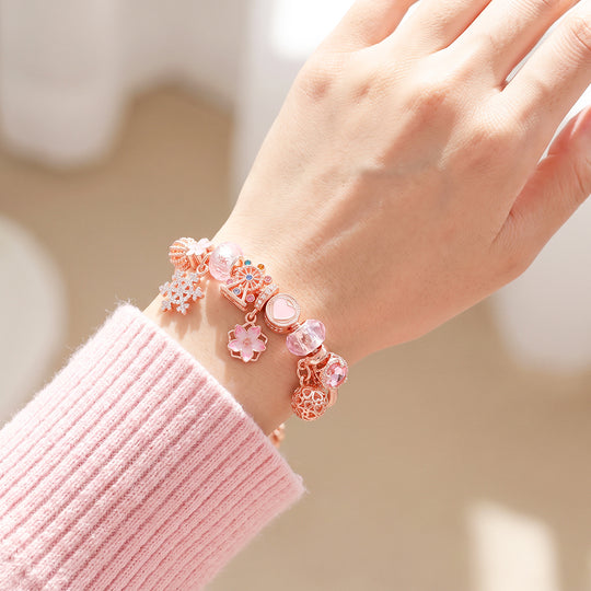 Whimsical Sakura Charm Bracelet | Luxe6782