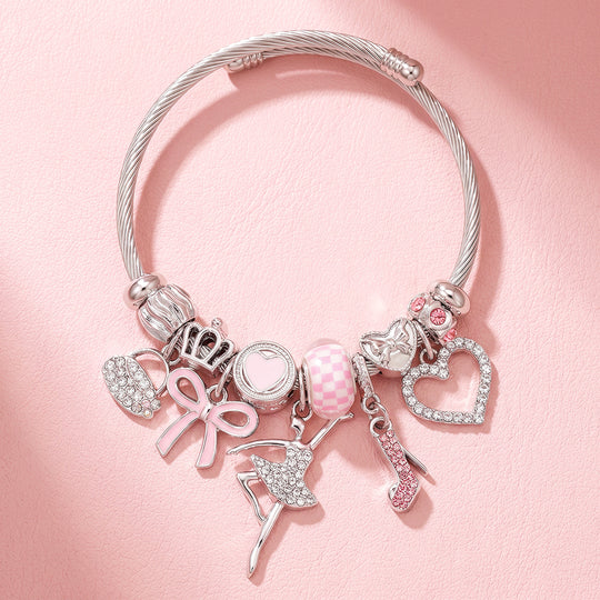 Ballerina Charm Cuff Bracelet | Luxe6784