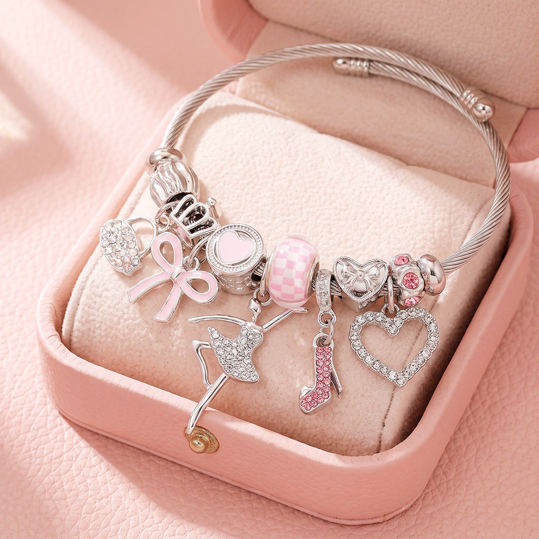 Ballerina Charm Cuff Bracelet | Luxe6784