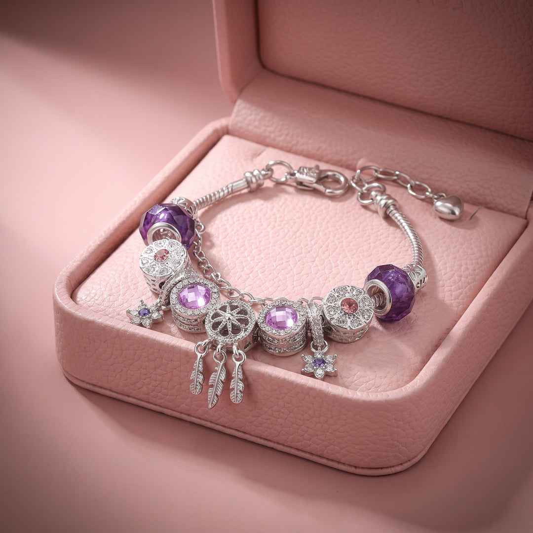 Dreamcatcher Feather Charm Bracelet | Luxe6786