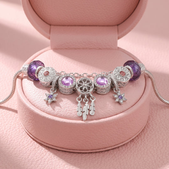 Dreamcatcher Feather Charm Bracelet | Luxe6786