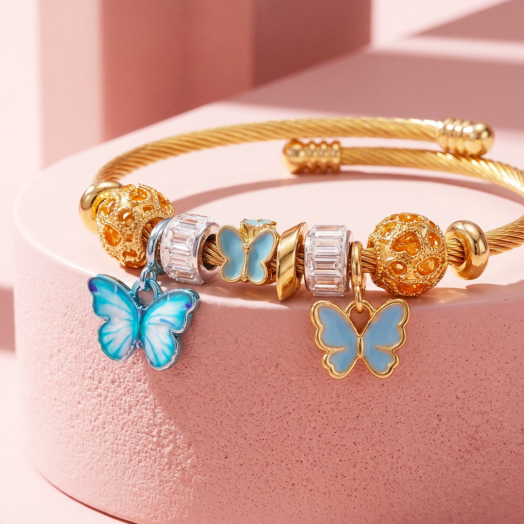 Butterfly Charm Cuff Bracelet | Luxe6788