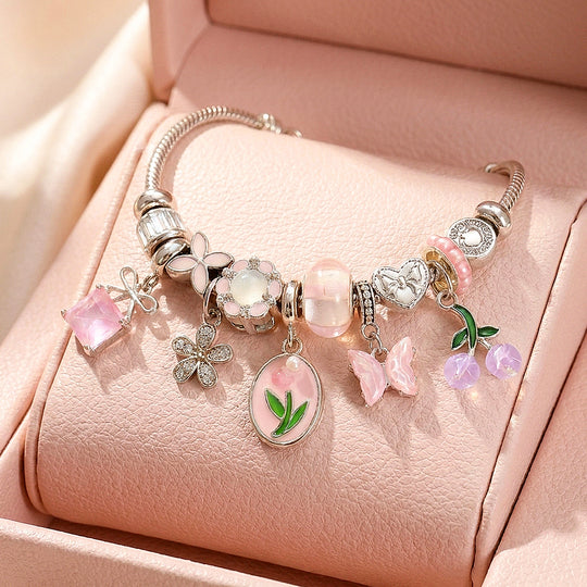Pastel Meadow Charm Bracelet | Women&