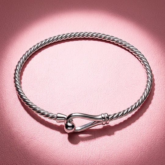 Twisted Cable Hook Bangle | Women&
