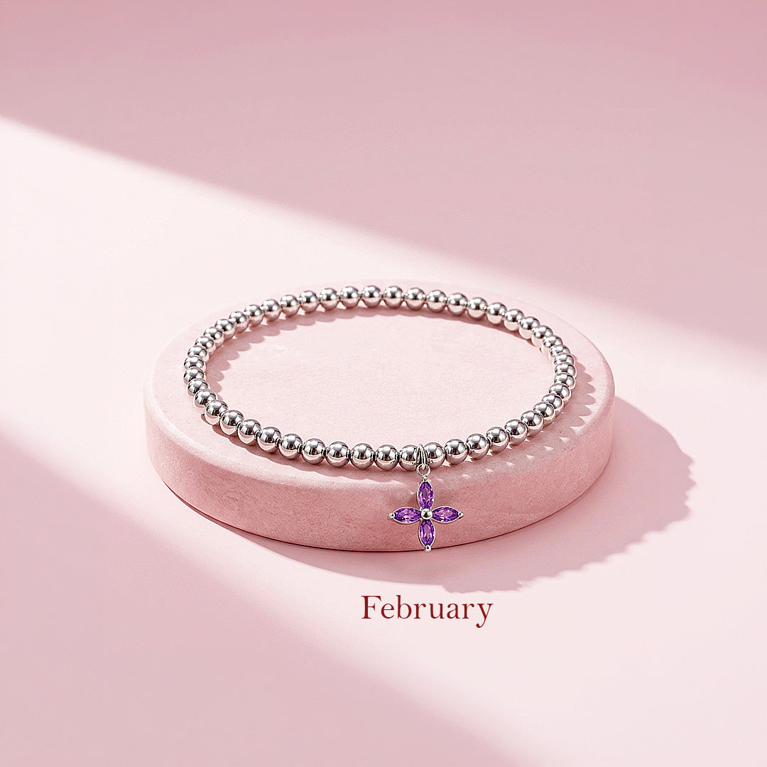 Birthstone Flower Bracelet | Luxe6800