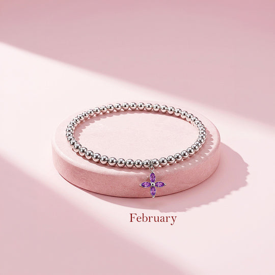 Birthstone Flower Bracelet | Luxe6800