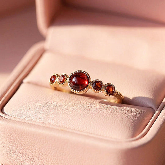 Elysia Bezel-Set Crimson Five-Stone | Women&