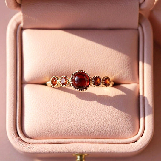 Elysia Bezel-Set Crimson Five-Stone | Women&
